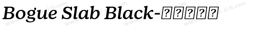 Bogue Slab Black字体转换
